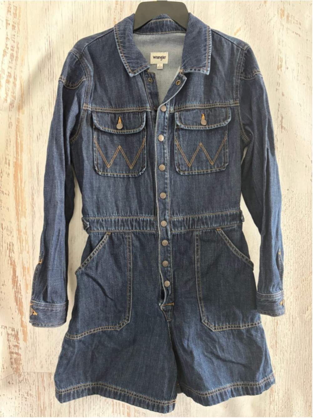 Women's Wrangler Blue Denim Romper L